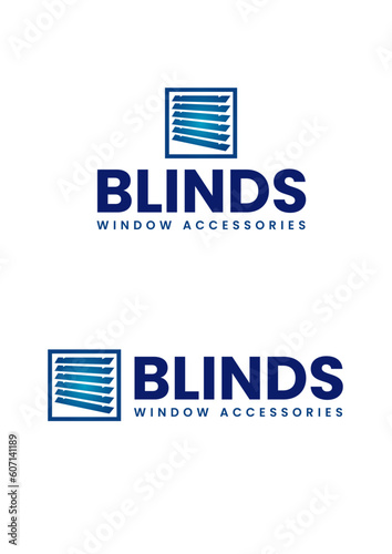 Blinds window accessories company logo set