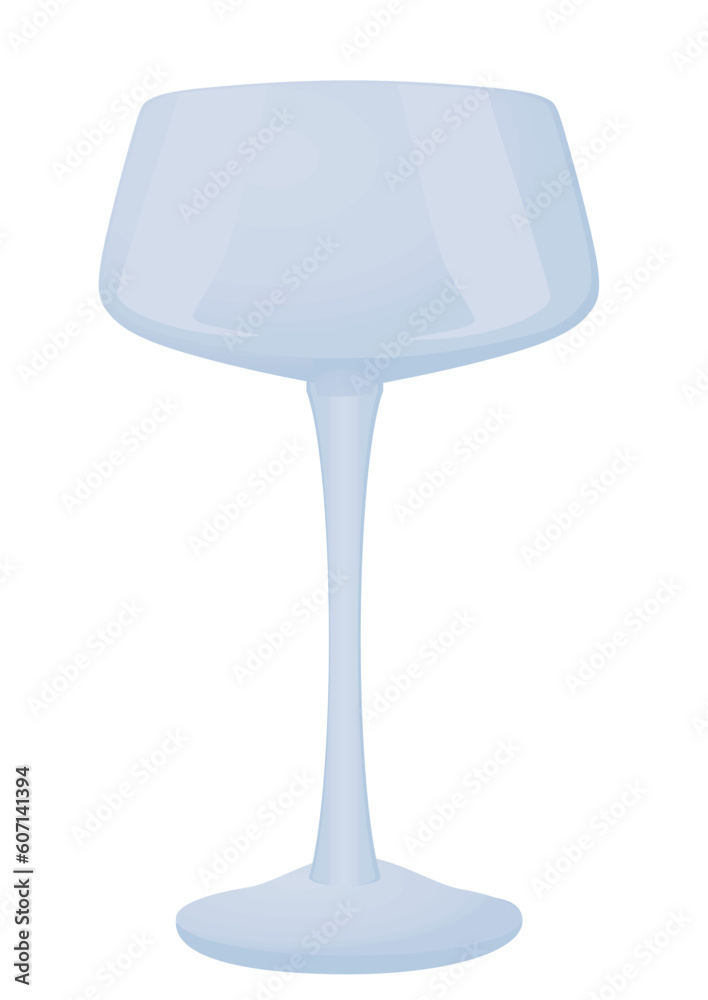 Empty champagne glass on white background, vector Empty champagne glass on white background, vector