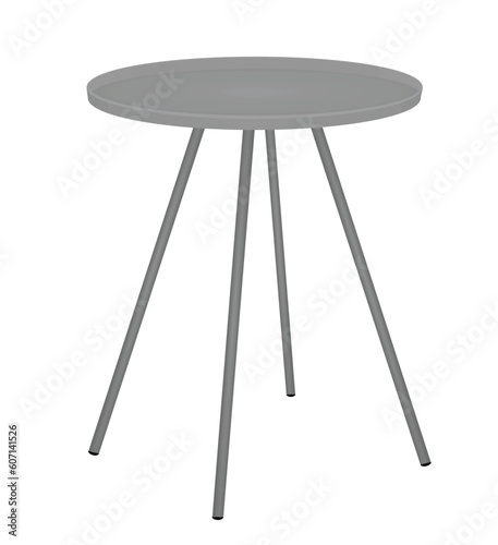 Grey coffee table. vector illustration