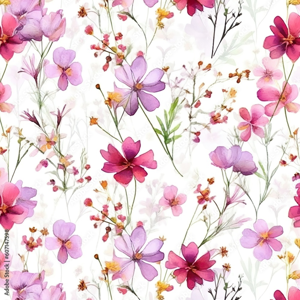Blooming Symphony: A Flower Seamless Pattern, Floral Design, Web Banner, Square, Generative AI Blooming Symphony: A Flower Seamless Pattern, Floral Design, Web Banner, Square, Generative AI