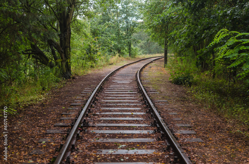 Iron Railway Sleepers: Road Leading to a Dead End, Railway Tracks Terminating