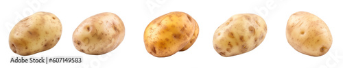 Set of potato isolated on transparent background	