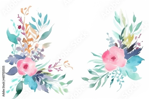 Water Color Pastel Flower and bloom Wedding decoration