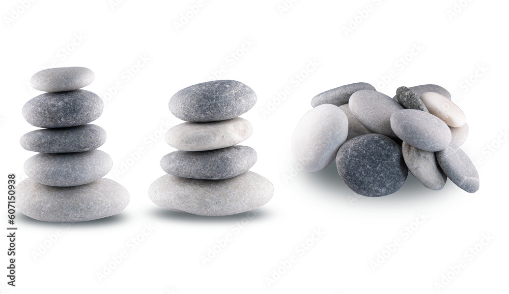 pyramid of pebble stones set with shadow the transparent background. pile of stones. pyramid of pebble stones set with shadow the transparent background. pile of stones.