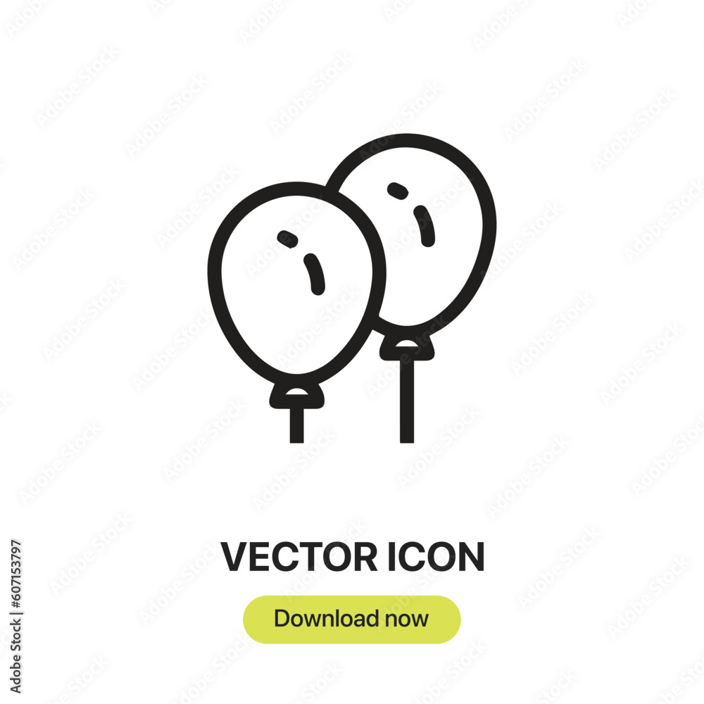 balloon vector. Linear style sign for mobile concept and web design.balloon symbol illustration. Pixel vector graphics - Vector. balloon vector. Linear style sign for mobile concept and web design.balloon symbol illustration. Pixel vector graphics - Vector.