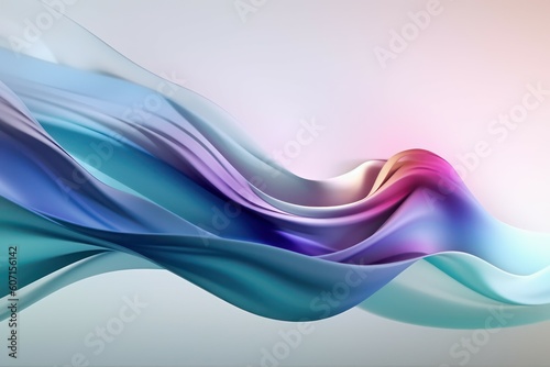 Abstract background with multicolored waves in light colors. AI generated, human enhanced. © top images