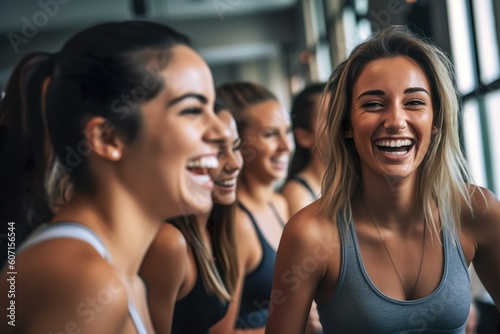 Empowered and Joyful - Women s Fitness Club Fun. Generative AI