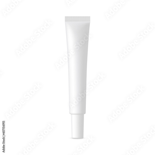 Plastic Tube Mockup Isolated on White Background. Vector Illustration