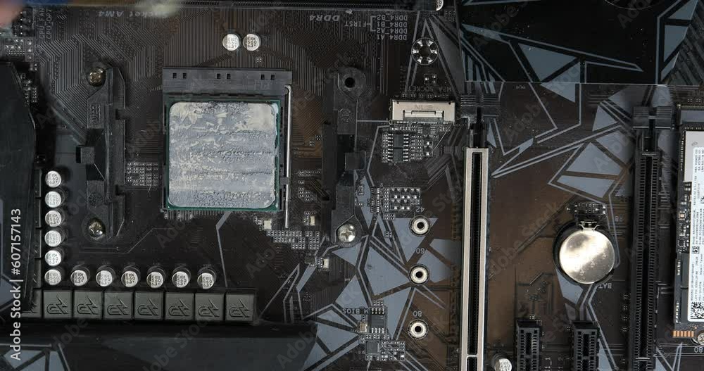 Cleaning computer motherboard from dust an another dirt Cleaning computer motherboard from dust an another dirt