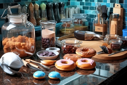 make donuts in the kitchen and stuff food photography