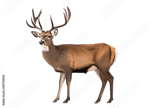 Deer Isolated on Transparent Background - Generative AI 