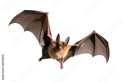 Bat Flying Isolated on Transparent Background - Generative AI
