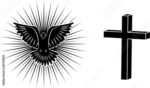Holy Ghost Symbol And Cross
