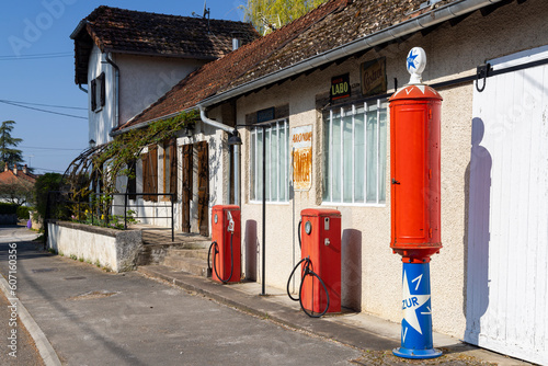 Old gas station, Marnay, Haute-Saone, France photo