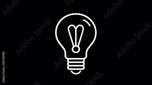 Illuminating Ideas: Lightbulb Icon Shines with Creative Inspiration