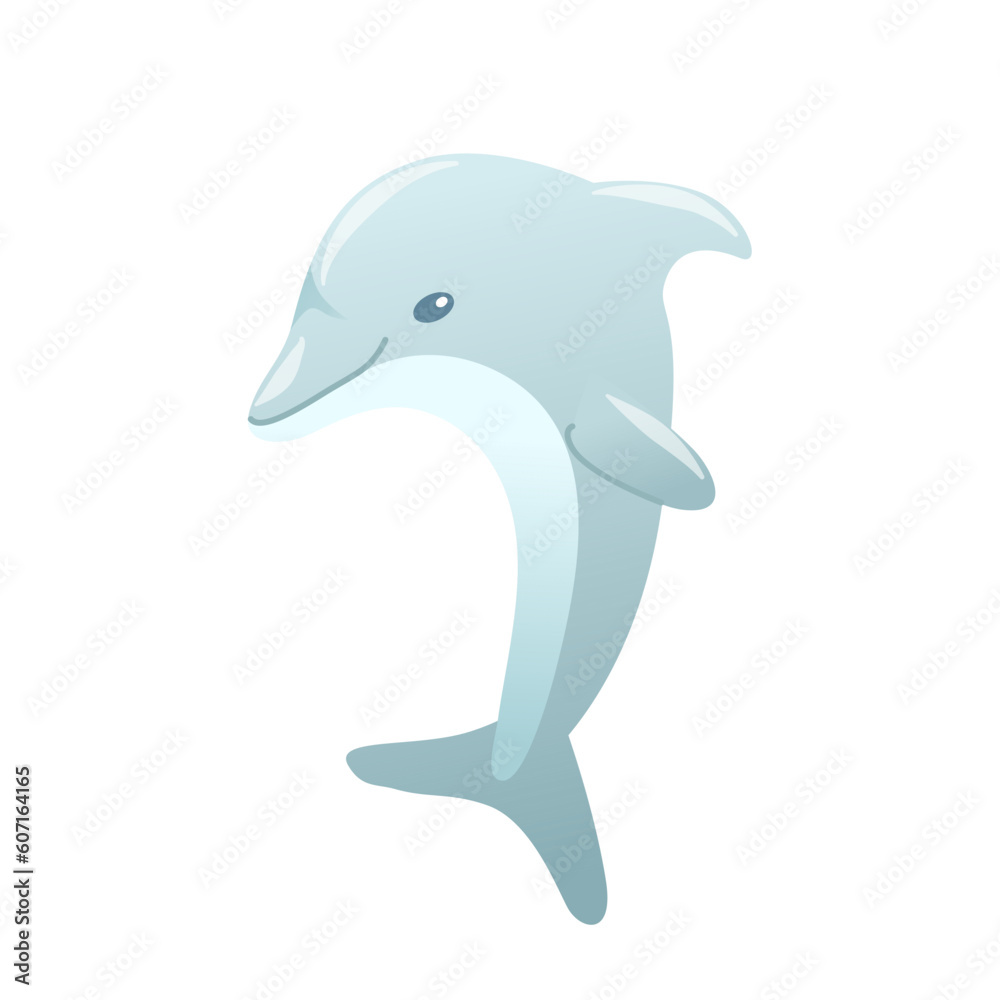 illustration of a dolphin on a white background