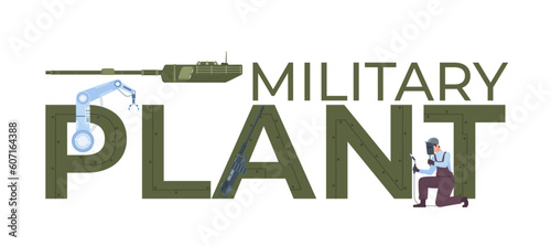 Military Plant Flat Text