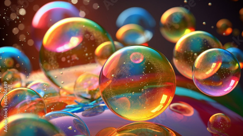 Background With Bubbles, Generative Ai © VictorLoiola