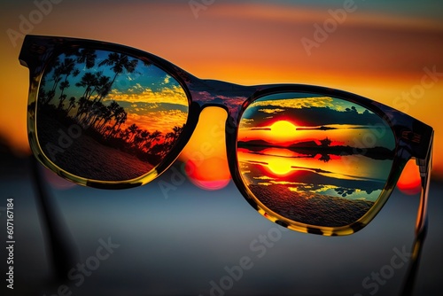 Sunglasses for the Sunset. Generative AI © 2rogan