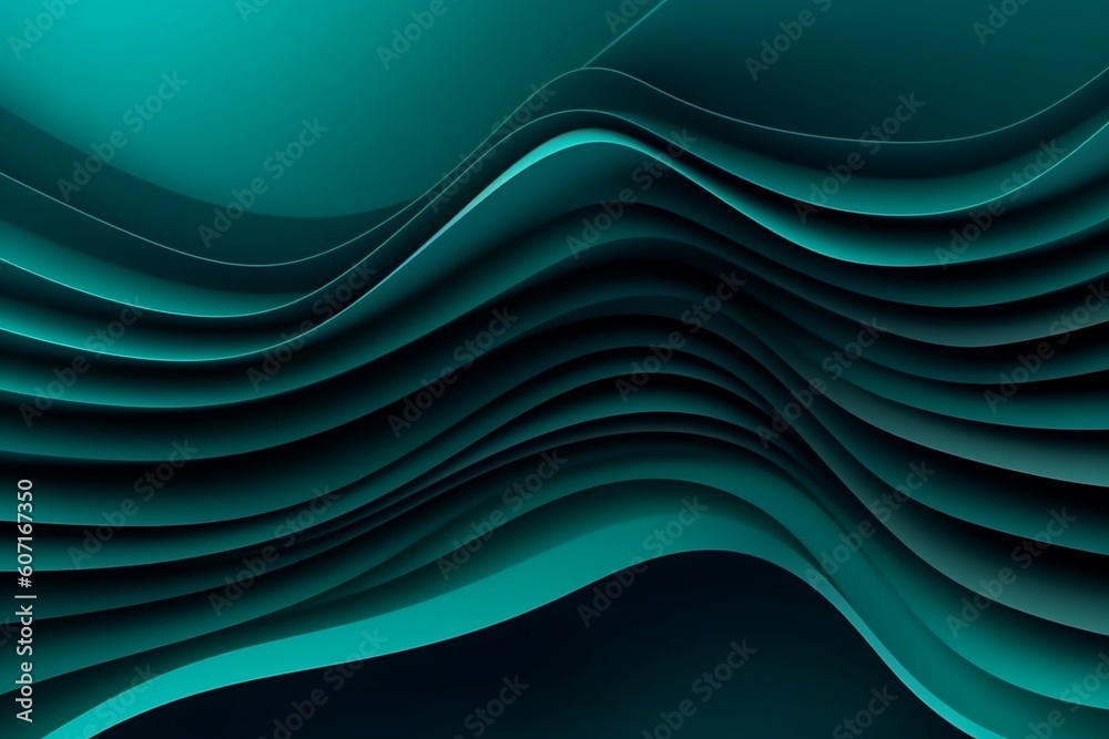 Elegant Abstract Waves in Dark Gray, Teal Blue, and Light Slate Gray Elegant Abstract Waves in Dark Gray, Teal Blue, and Light Slate Gray