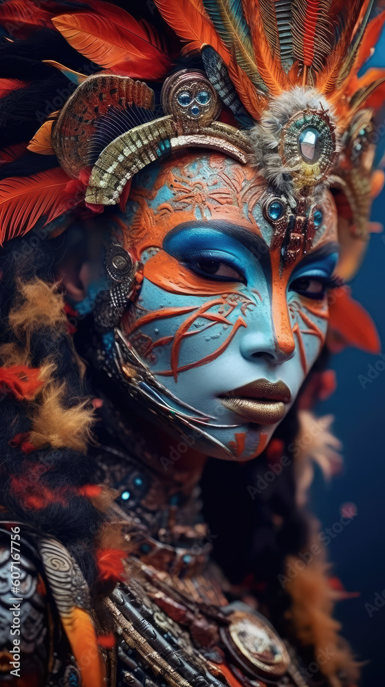 Futuristic Facepaint: A Masterpiece of Real Style, Generative AI