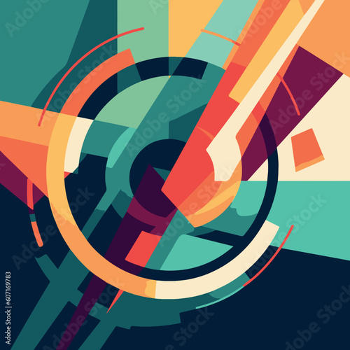 geometric wallpaper with organic shapes, vector illustration