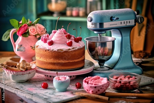 make Fantastic Cherry Lambeth Cake vintage stuff food photography