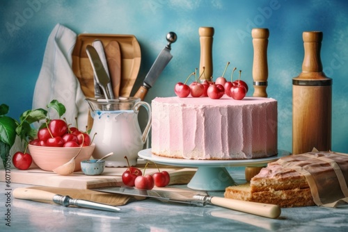 make Fantastic Cherry Lambeth Cake vintage stuff food photography
