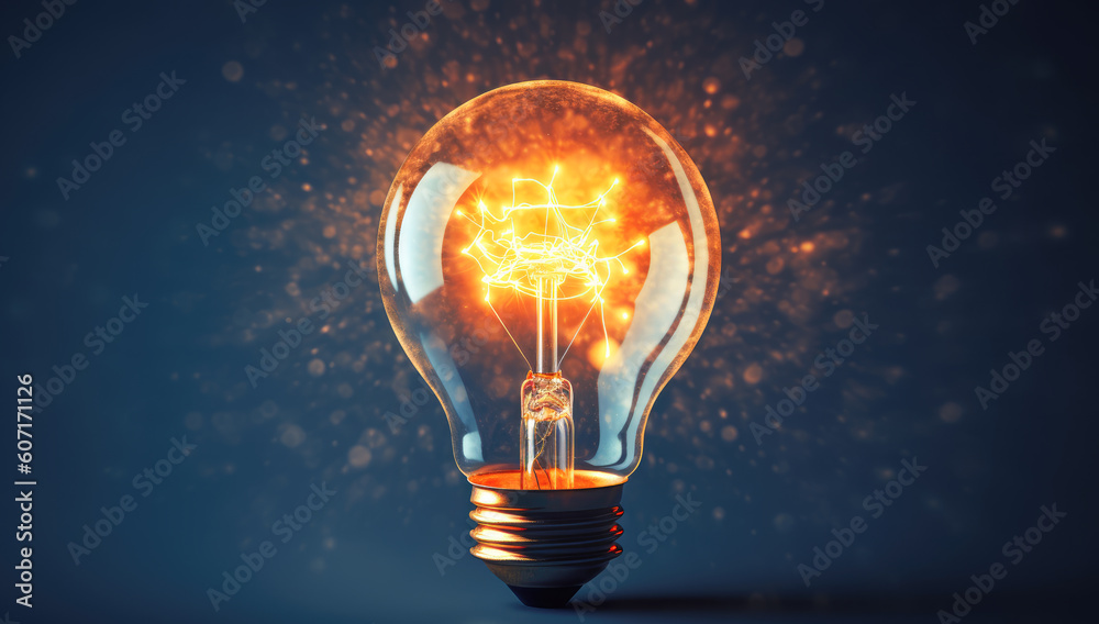 Bright idea for business growth Concept, Light Bulb Bright idea for business growth Concept, Light Bulb