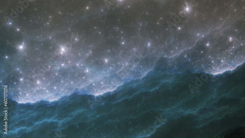 Obraz na płótnie A sea of stars - Sci-fi nebula - Good for sci-fi related content or gaming w salonie
