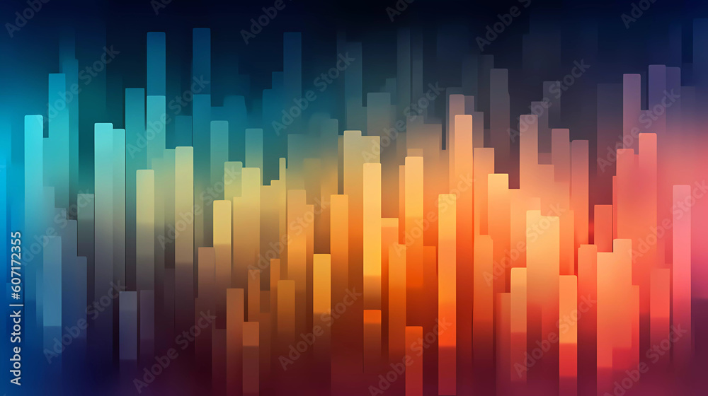 abstract background with urban city vibes in blue yellow green and pink lines