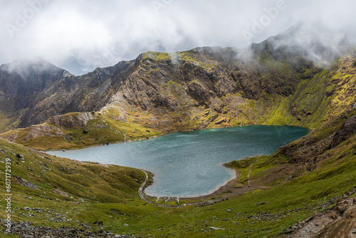 Fototapeta Naklejka Na Ścianę i Meble -  Glaslyn lake in Snowdonia, Wales, UK