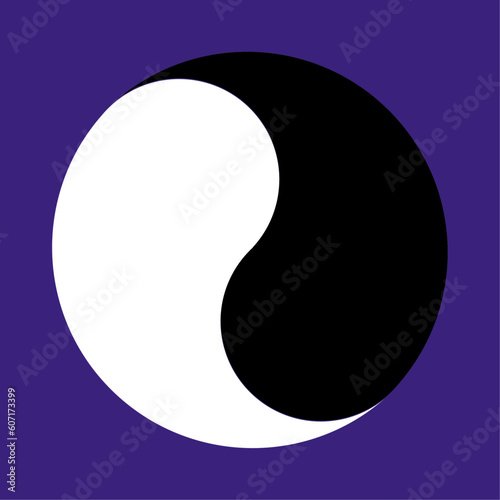 yin-yang on purple