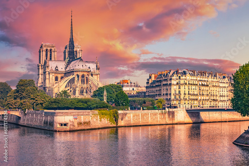 Notre Dame de Paris at sunset, France © sborisov