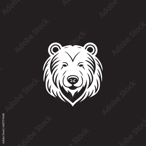 Bear silhouette Logo design vector template. Logo animal Logotype concept icon.