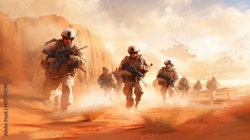 Special Forces Soldiers at Desert