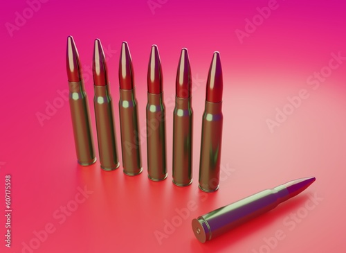 Several automatic cartridges mounted vertically and one dropped