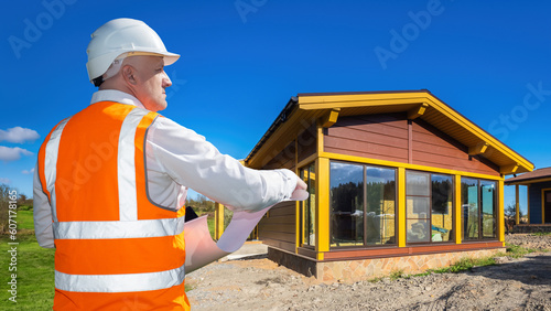 Architect at construction s...