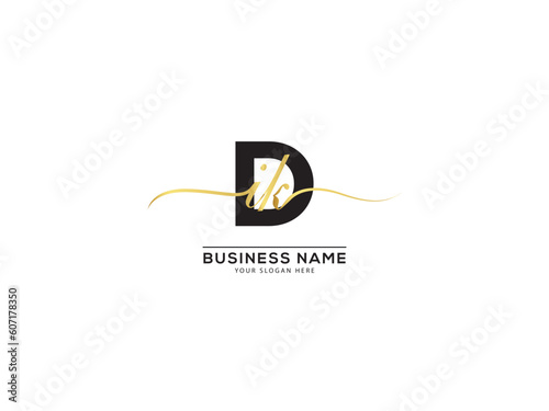 Monogram Letters dik Apparel Logo Template Vector For You