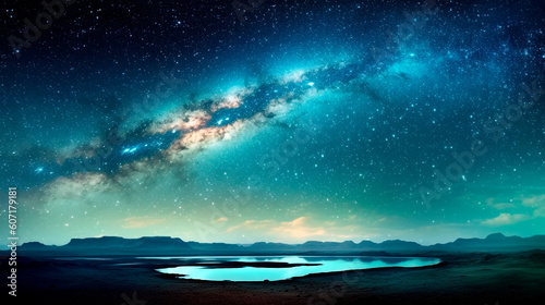 starry night sky. Generative Ai.  © PETR BABKIN