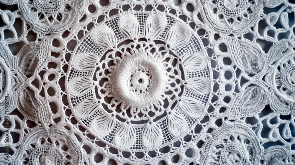 white lace wallpaper. Generative Ai. white lace wallpaper. Generative Ai.