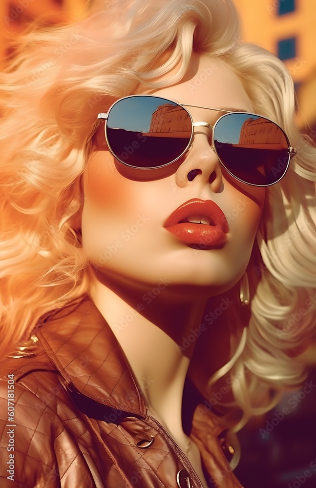 portrait of a woman in sunglasses portrait of a woman in sunglasses