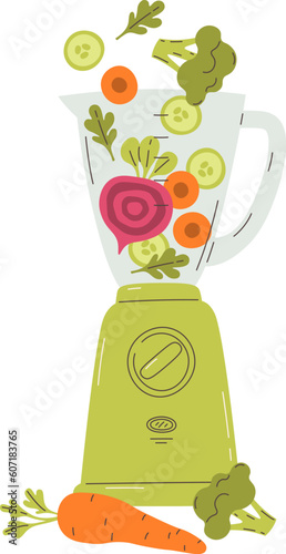 Blender Vegetables Smoothie
