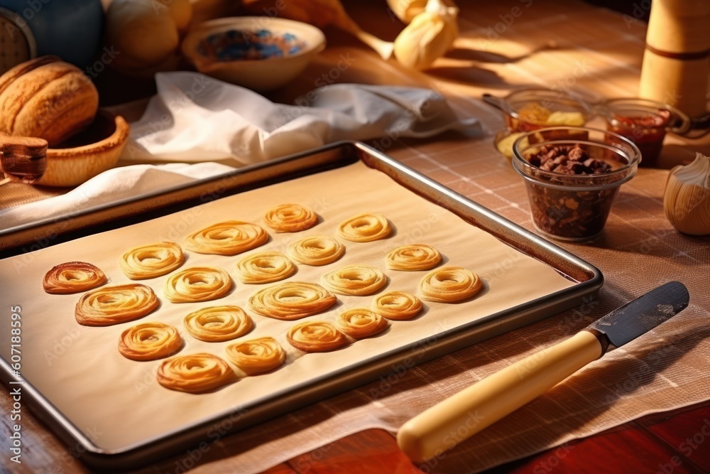 make Puff pastry with topping in front oven stuff food photography make Puff pastry with topping in front oven stuff food photography