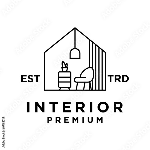 Furniture logo icon design illustration
