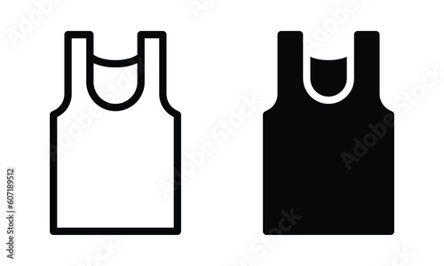 Tank top icon with outline and glyph style.