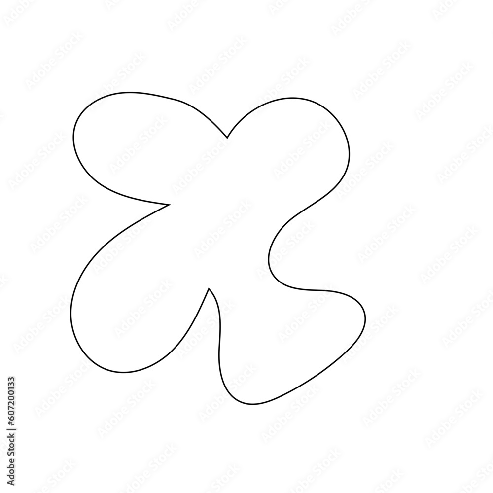 Black abstract shapes outline vectors Black abstract shapes outline vectors