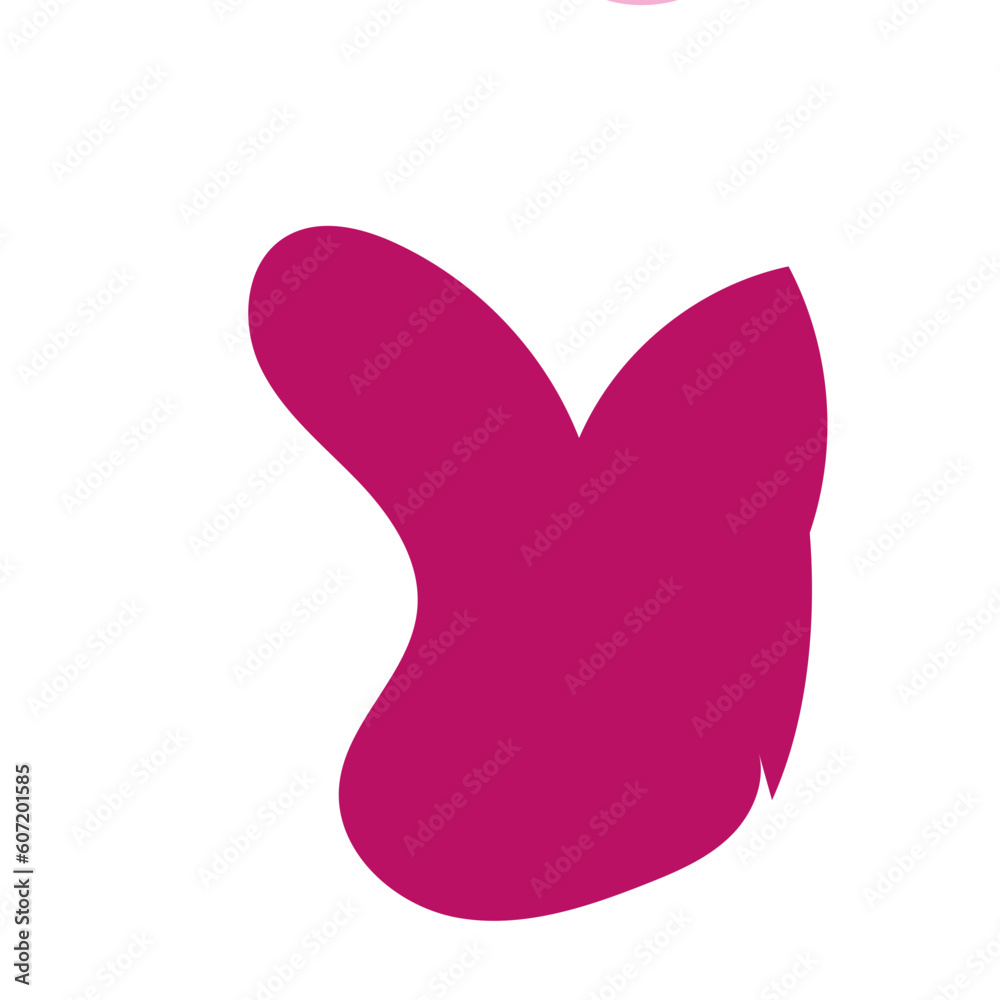 Pink abstract shape vector 
