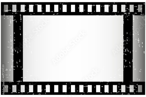 blank film strip. Cinema negative frame. Vector illustration.