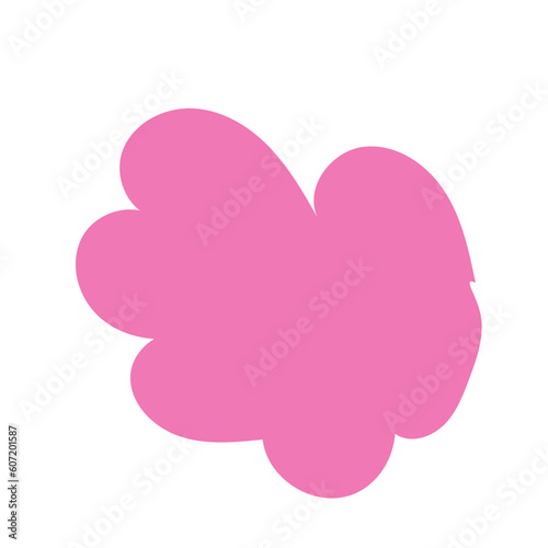 Pink abstract shape vector 